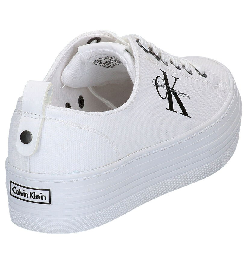 Calvin Klein Zolah Witte Sneakers in stof (269191)