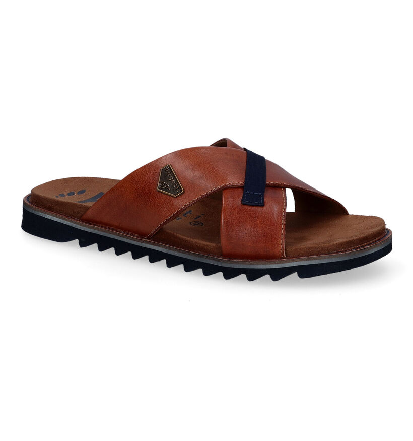 Bugatti Limon Cognac Slippers in leer (306424)