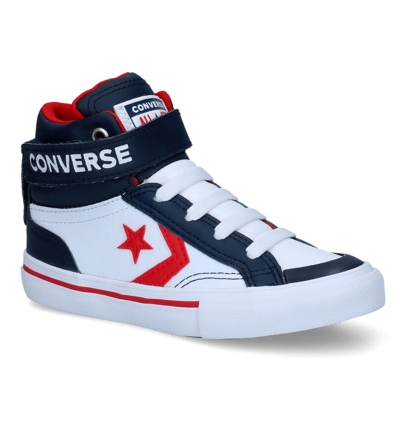 Converse Pro Blaze Strap HI Baskets en Noir pour garçons (293598) - pour semelles orthopédiques