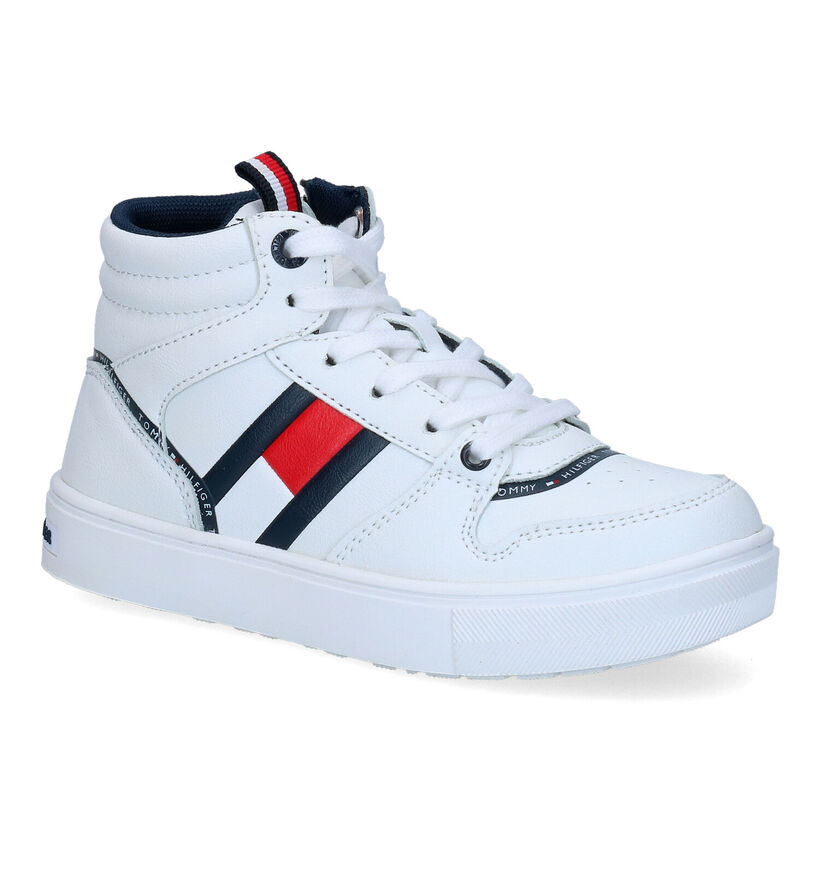 Tommy Hilfiger Witte Hoge Sneakers voor jongens (303891) - geschikt voor steunzolen
