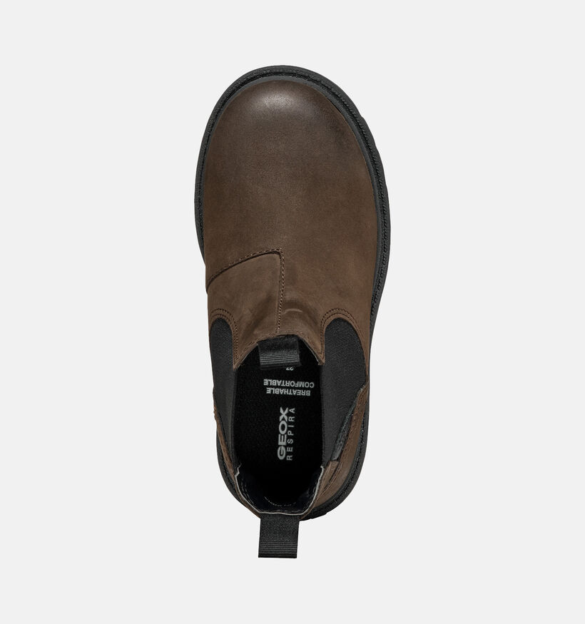 Geox Shaylax Bottines chelsea en Marron pour garçons (344552) - pour semelles orthopédiques