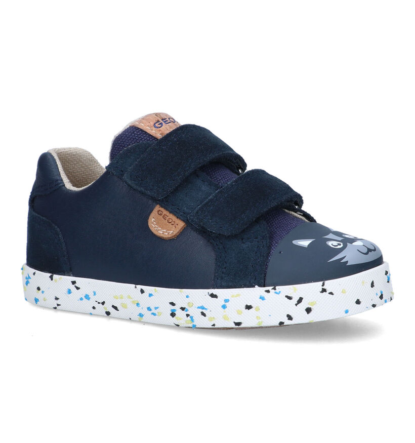 Geox Kilwi Chaussures à velcro en Bleu pour garçons (321552) - pour semelles orthopédiques