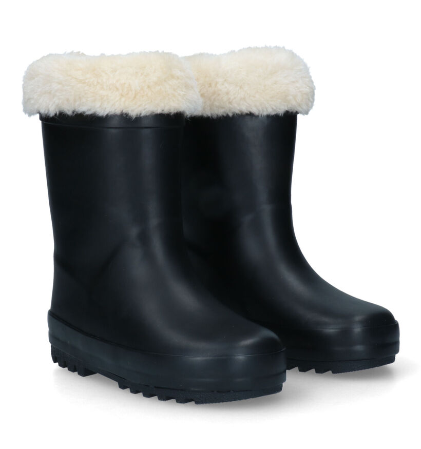 Xplor Rainboot Collar Fur Zwarte Regenlaarzen voor jongens, meisjes (326387) - geschikt voor steunzolen