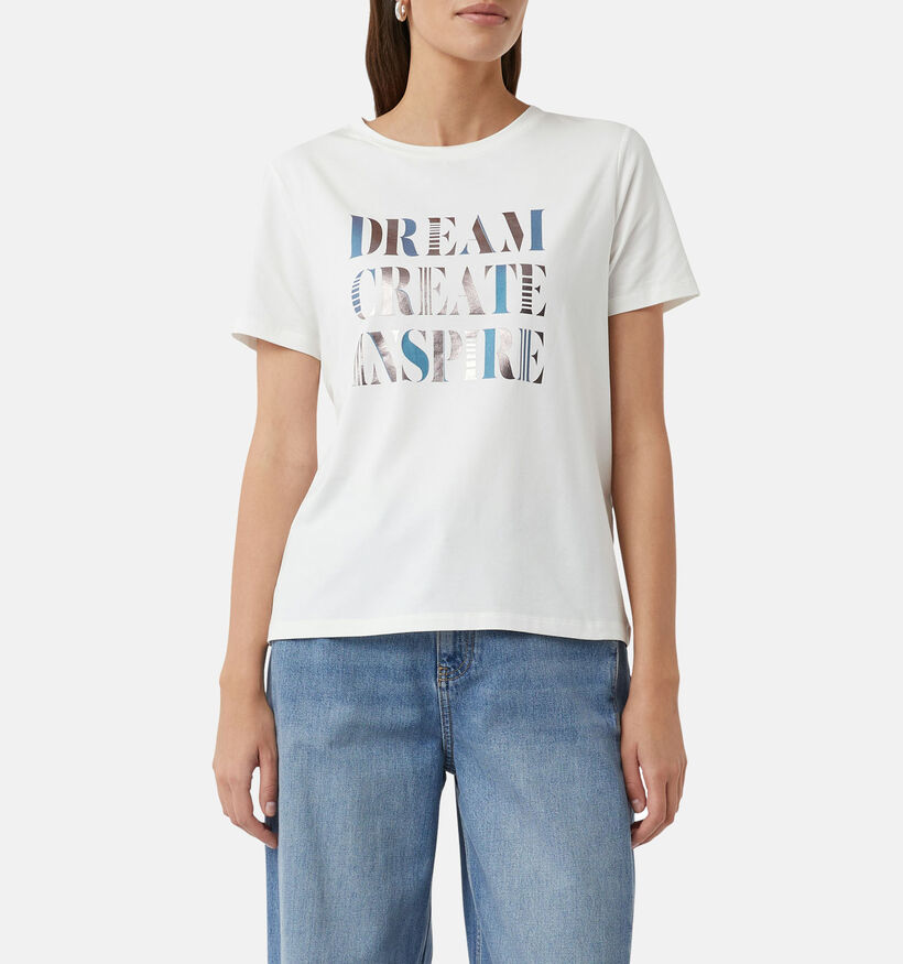 comma Witte T-shirt voor dames (364454)