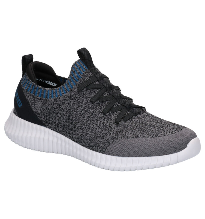 Skechers Elite Flex Karnell Baskets slip-on en Gris en textile (272841)