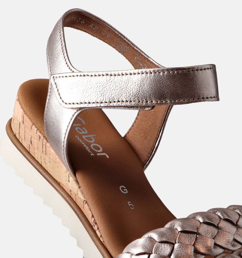 Gabor Rose gold Sandalen met sleehak voor dames (355022)