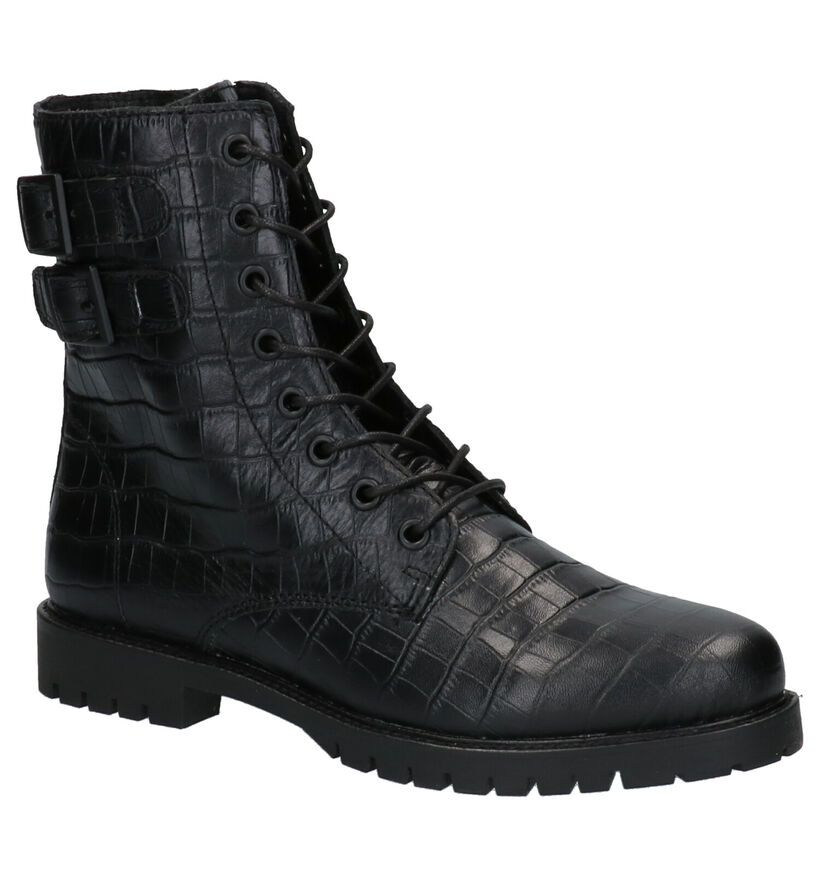 Hampton Bays Bee Zwarte Boots in leer (259299)