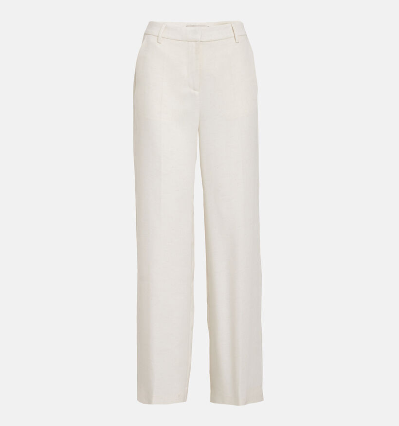 Desires Opal Mid Waisted Pantalon classique en Ecru pour femmes (370637)