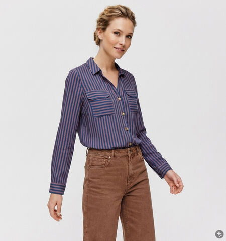 Vero Moda Blouses Marron/Bleu/Rose