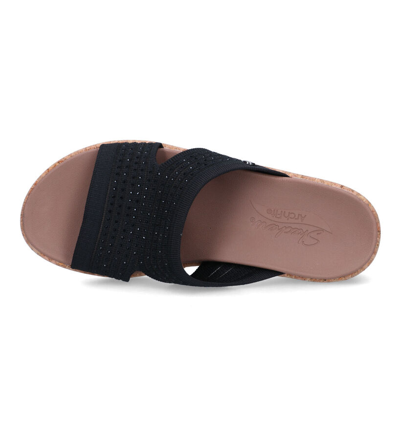 Skechers Arch Fit Nu-pieds en Noir pour femmes (321465)