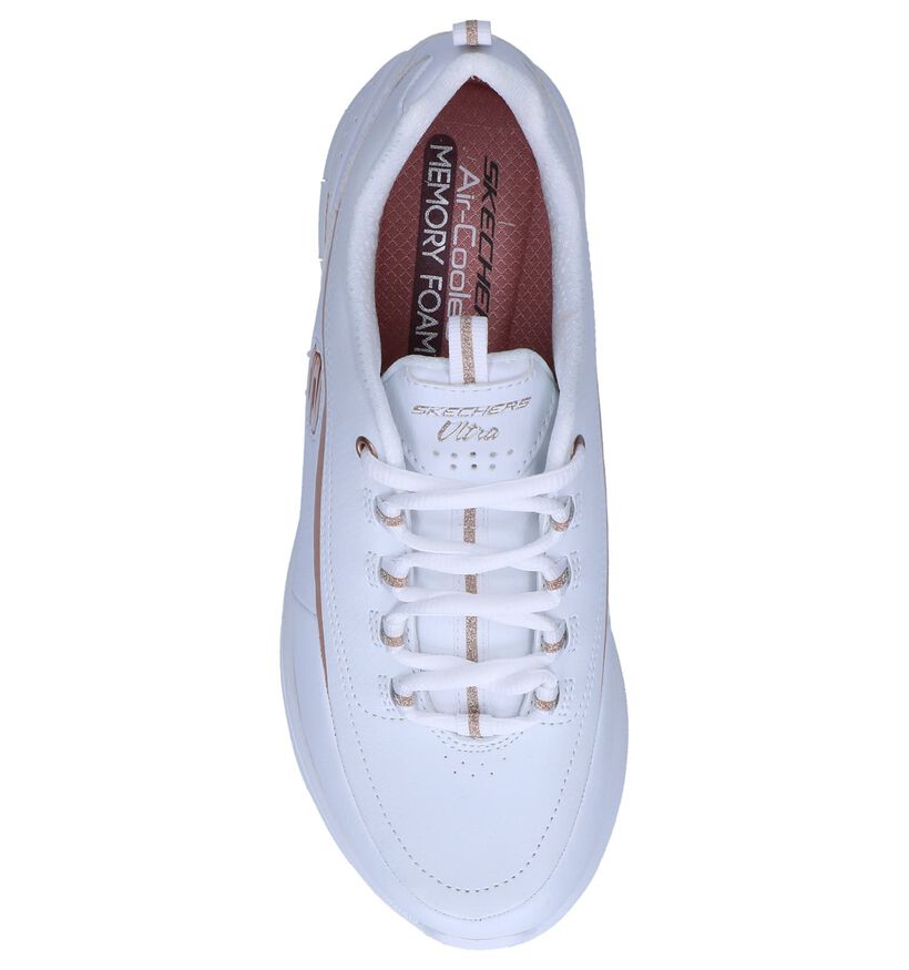 Skechers Synergy Witte Sneakers in kunstleer (291970)