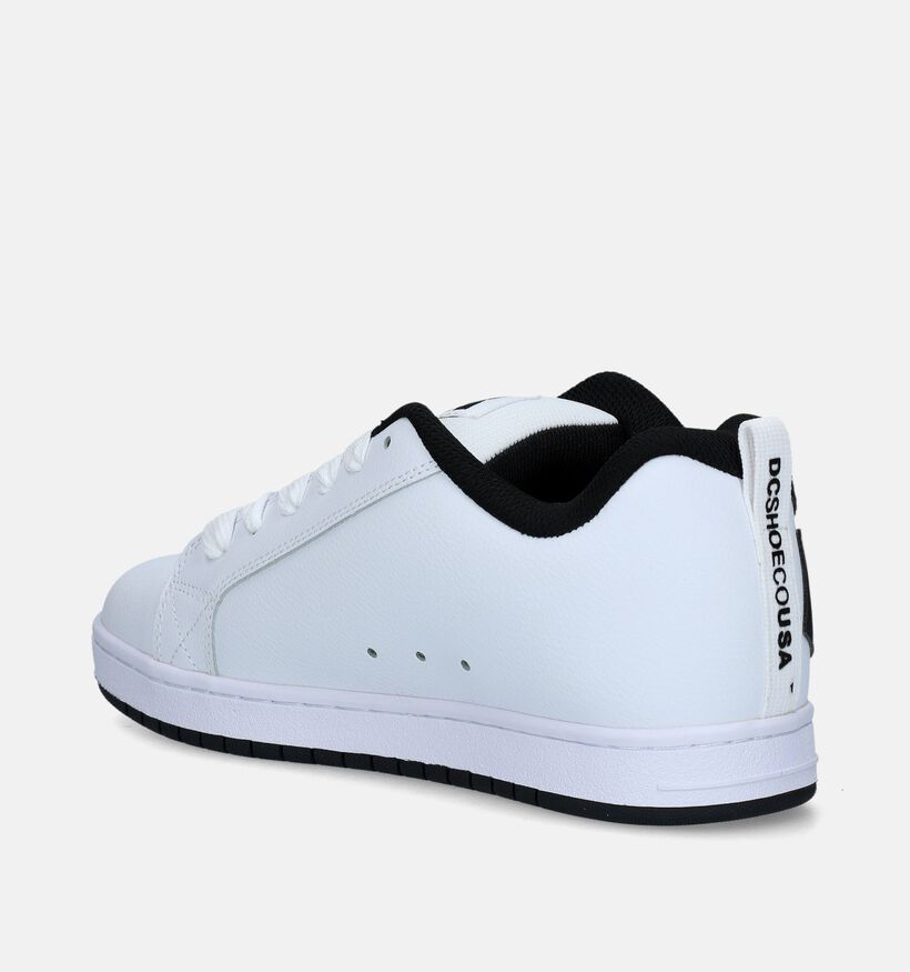 DC Shoes Court Graffik Baskets de skate en Blanc pour hommes (343826) - pour semelles orthopédiques