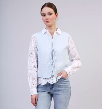 Korte jas blauw