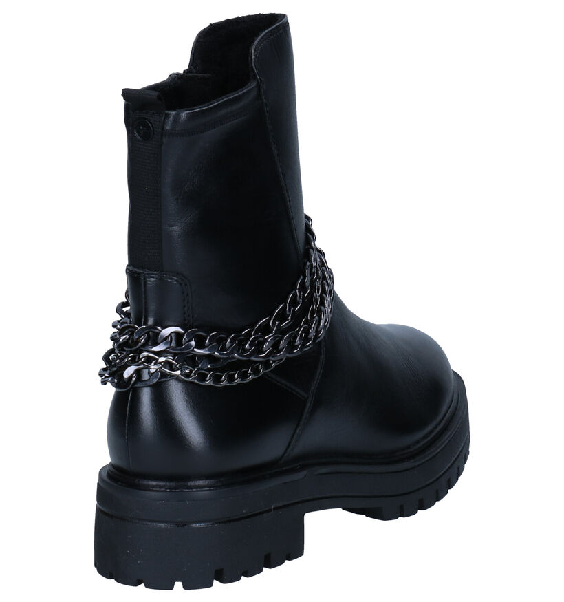 Tamaris Bottines motardes en Noir en cuir (297061)