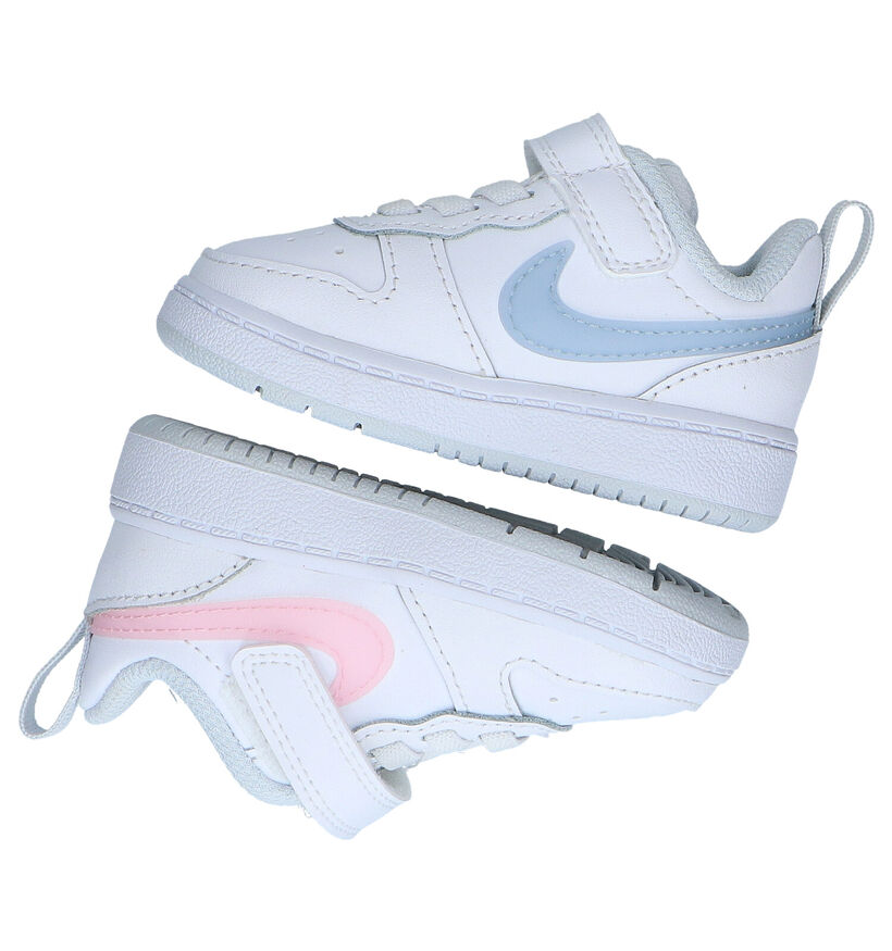 Nike Court Borough Baskets en Blanc en cuir (284453)