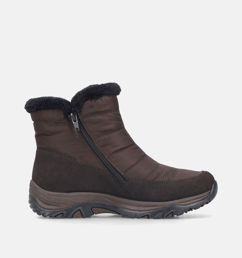 Rieker Donkerbruine Snowboots RiekerTEX voor dames (379951) - geschikt voor steunzolen
