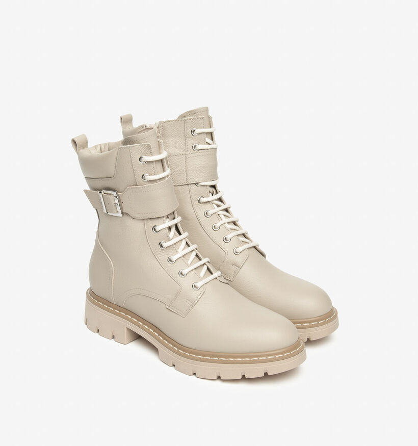 NeroGiardini Taupe Veterboots voor dames (363949)
