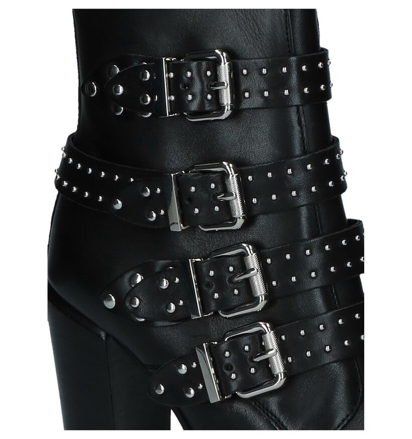 Bronx Zwarte Korte Laarzen High Heels, Zwart, pdp