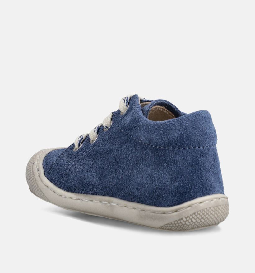Naturino Macks 3 Suede Donkerblauwe Veterschoenen voor meisjes, jongens (371625) - geschikt voor steunzolen