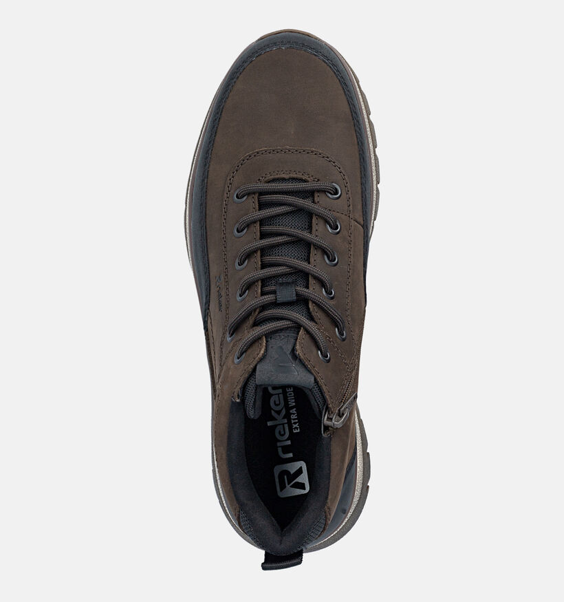 Rieker Sport Donkerbruine/Zwarte Boots met Veters voor heren (379825) - geschikt voor steunzolen