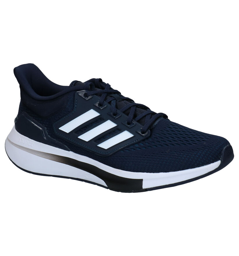 adidas EQ21 Run Baskets en Bleu en textile (293410)
