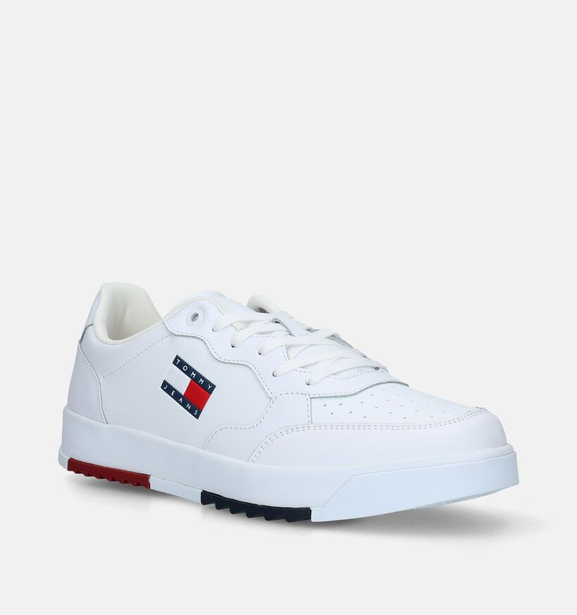 Tommy Hilfiger TJM Retro Witte Sneakers voor heren (338020) - geschikt voor steunzolen