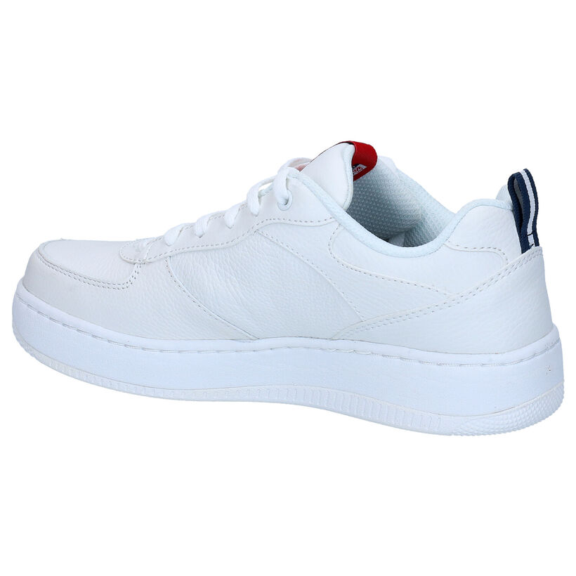 Skechers Sport Court Witte Sneakers in leer (279350)