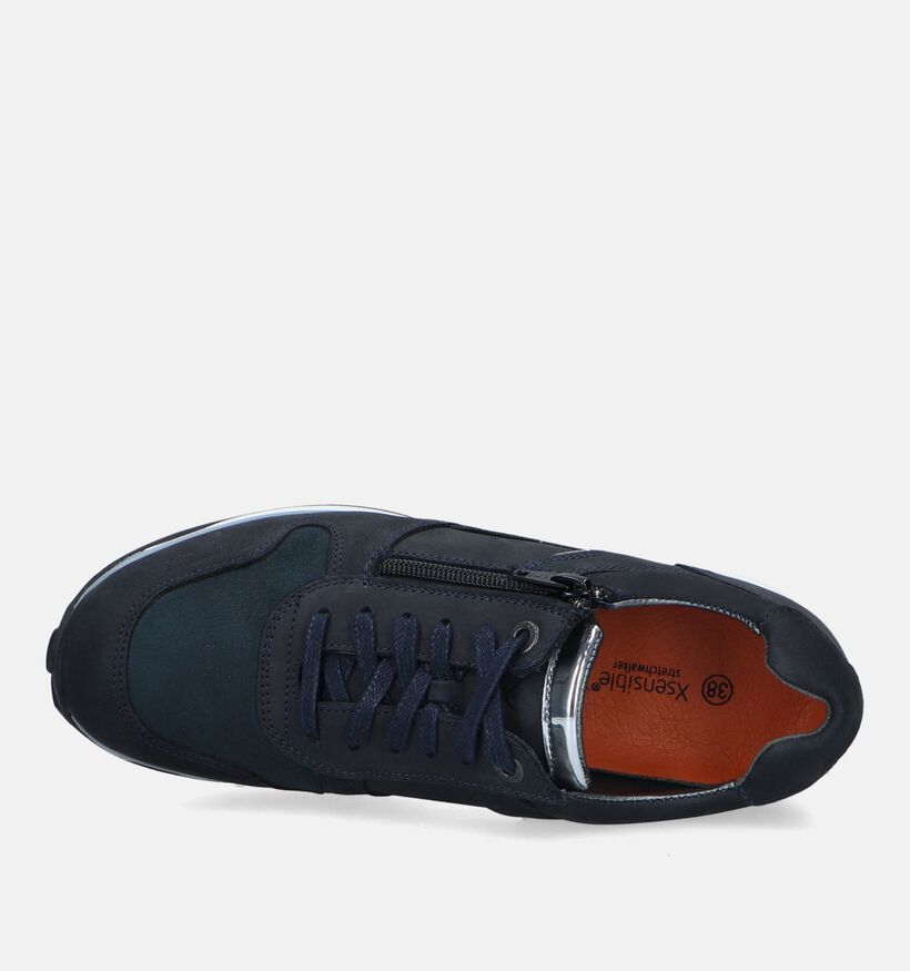 Xsensible Jersey Blauwe Sneakers voor dames (332376) - geschikt voor steunzolen