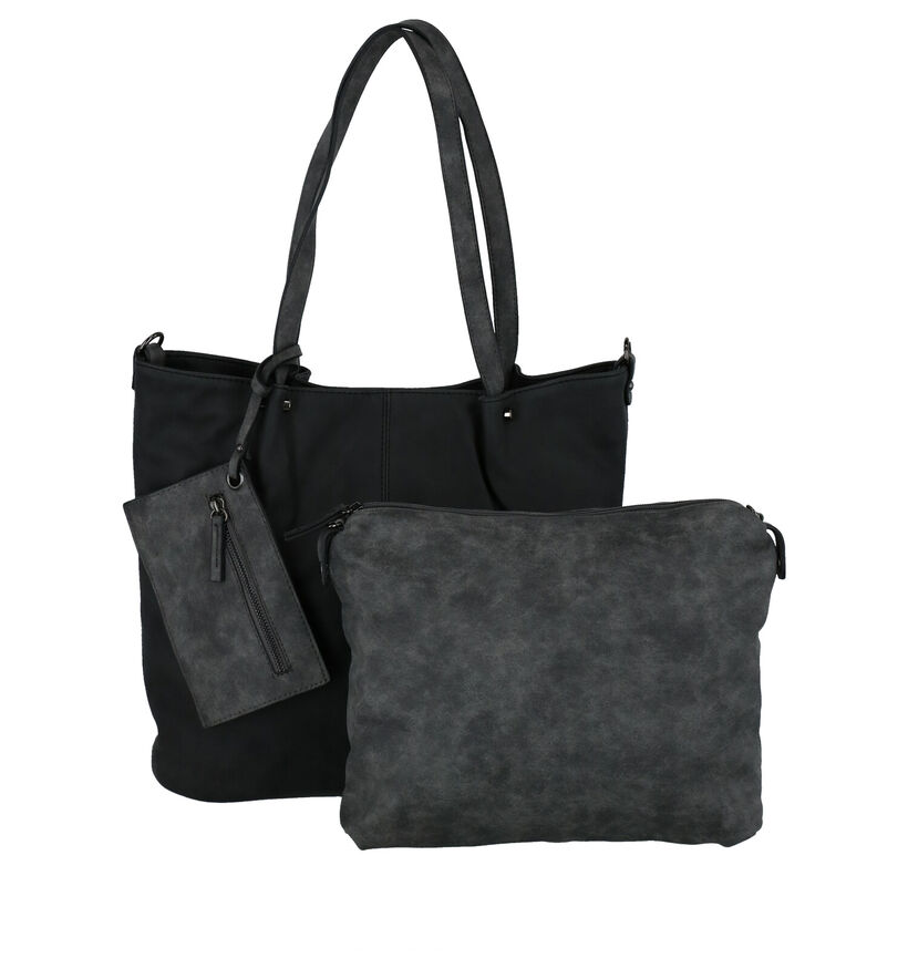 Emily & Noah Cabas Bag in Bag en Gris en simili cuir (284365)