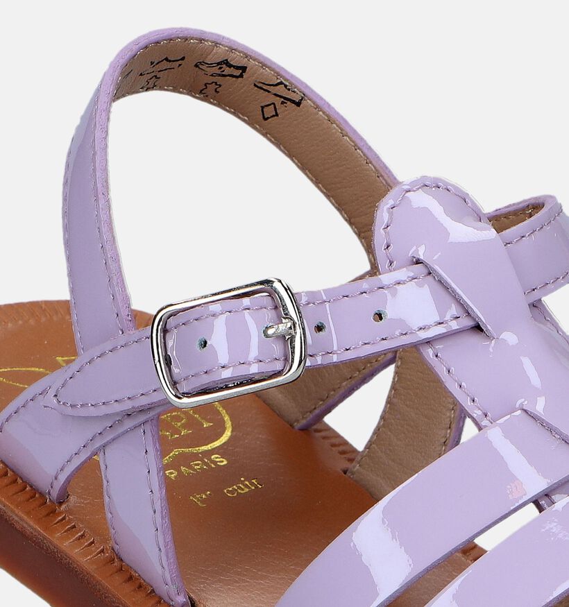 Pom d'Api Plagette Strap Sandales en Or rosé pour filles (337997)