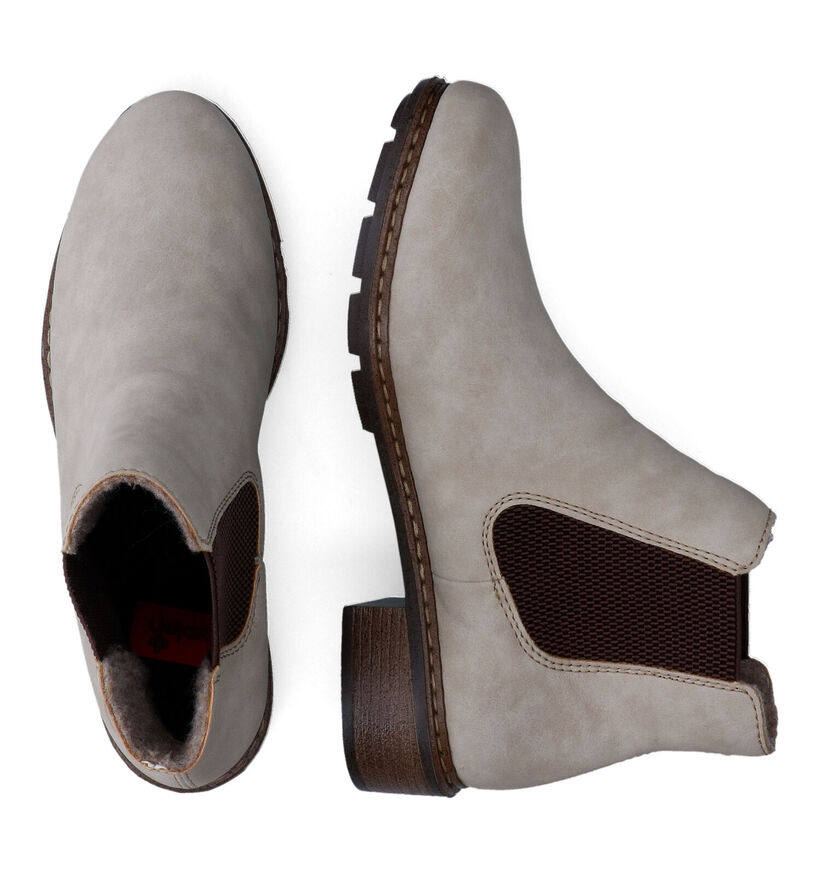 Rieker Bottines Chelsea en Écru en simili cuir (315957)