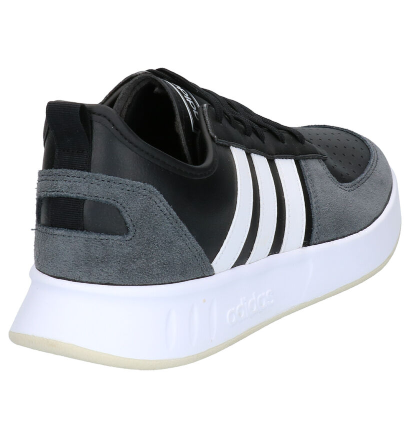 adidas Court 80S Zwarte Sneakers in kunstleer (252496)