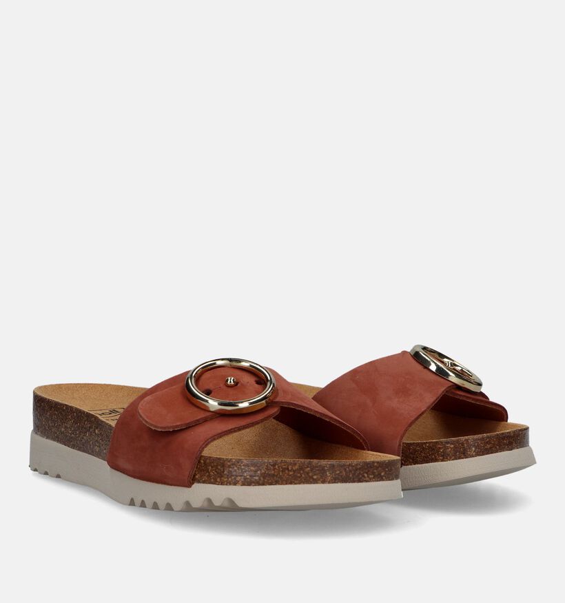 Scholl Malibu Mule Nu-pieds en Brun en cuir (336772)