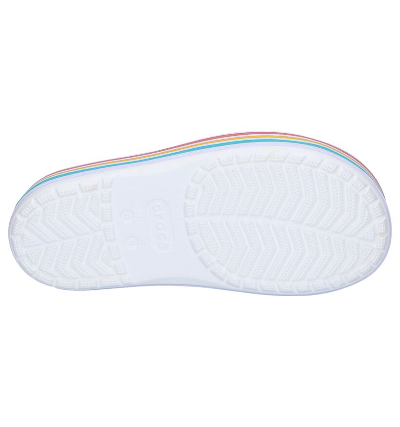 Crocs Platform BLD Color Slide Claquettes de piscine en Blanc en synthétique (244746)