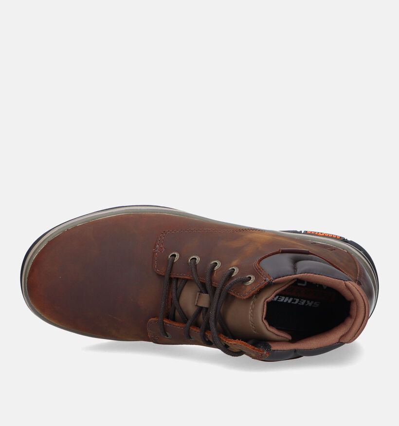 Skechers Segment 2.0 Relaxed Fit Cognac Veterschoenen voor heren (327844) - geschikt voor steunzolen