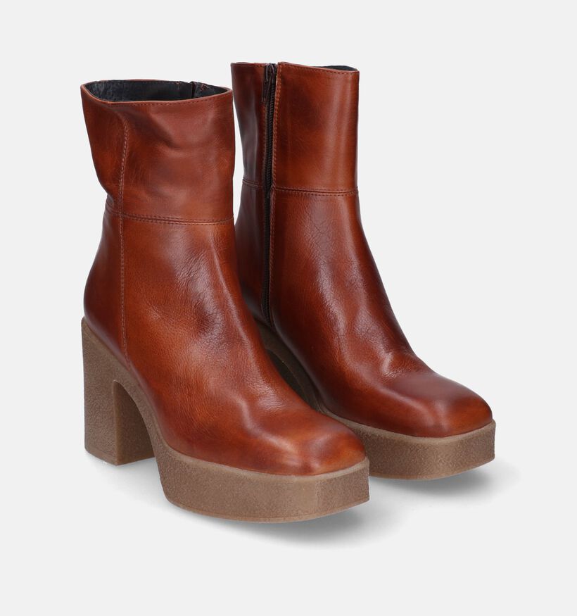 Sweet Lemon Bottes courtes en Noir en cuir (317229)