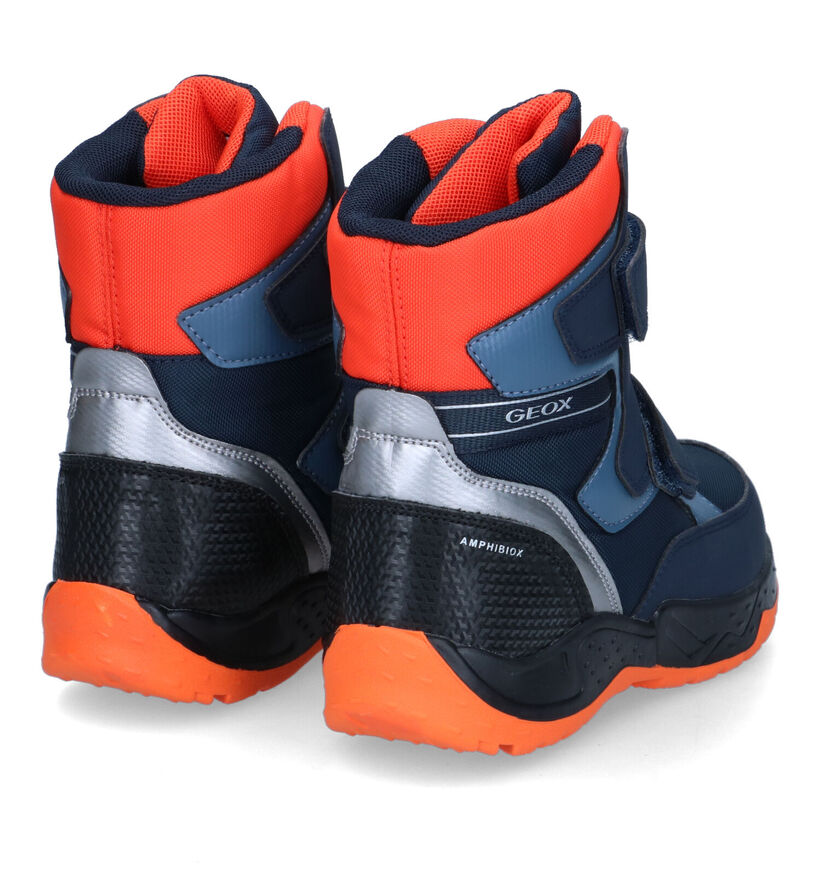 Geox Sentiero Blauwe Snowboots in stof (317627)