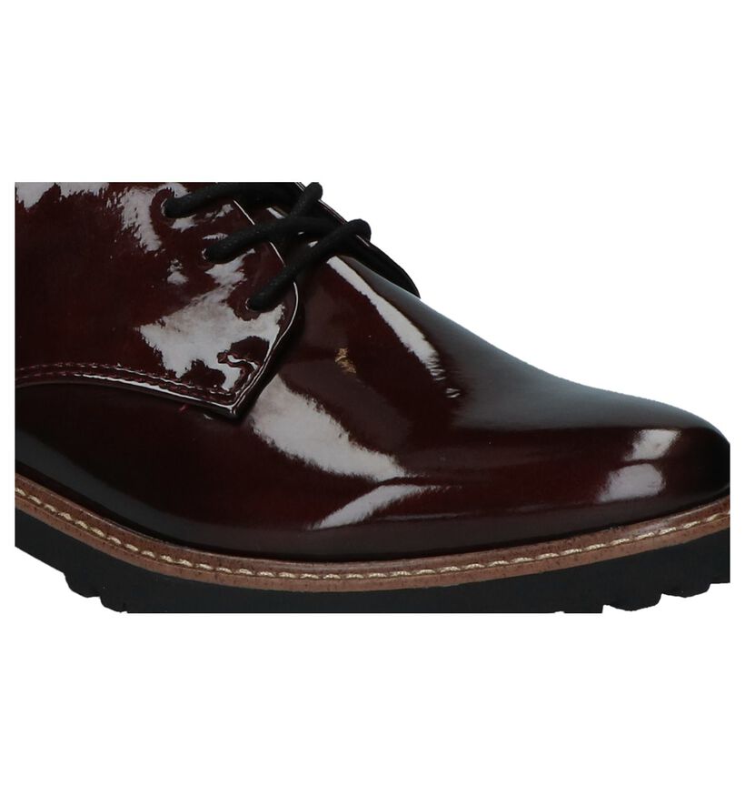 Marco Tozzi Chaussures à lacets en Bordeaux en simili cuir (226304)