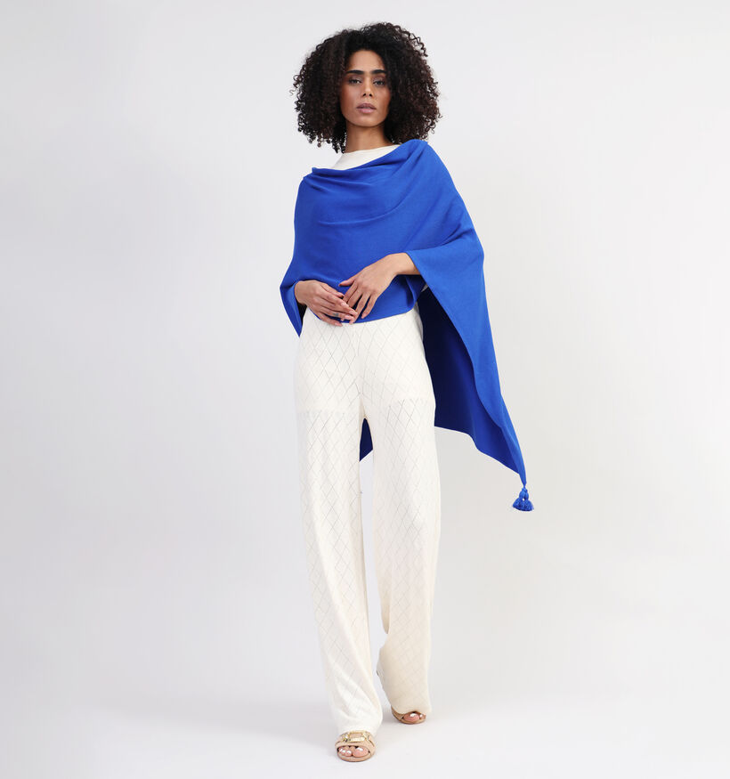 comma Blauwe Poncho voor dames (337499)