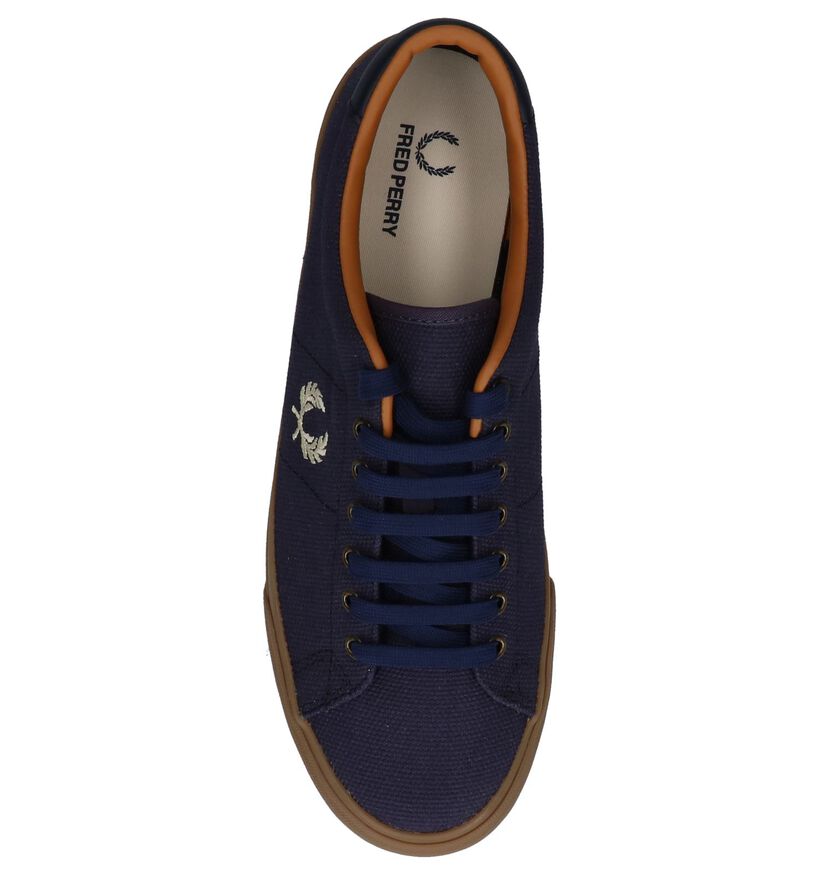 Fred Perry Baskets basses en Bleu foncé en textile (208096)