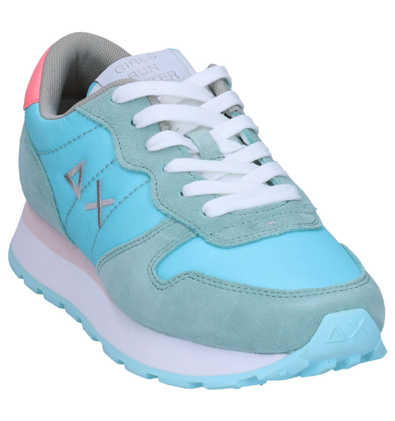 Sun 68 Ally Solid Nylon Turquoise Sneakers Dames Sneakers