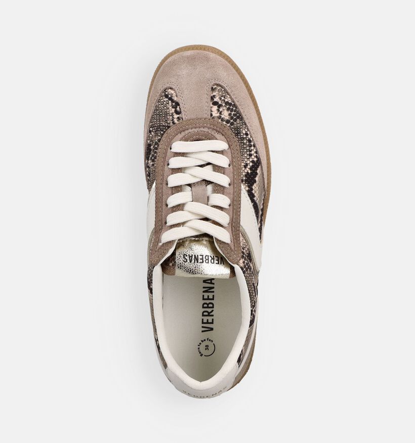 Verbenas Sound Senia Baskets casual en Taupe pour femmes (370174) - pour semelles orthop&eacute;diques