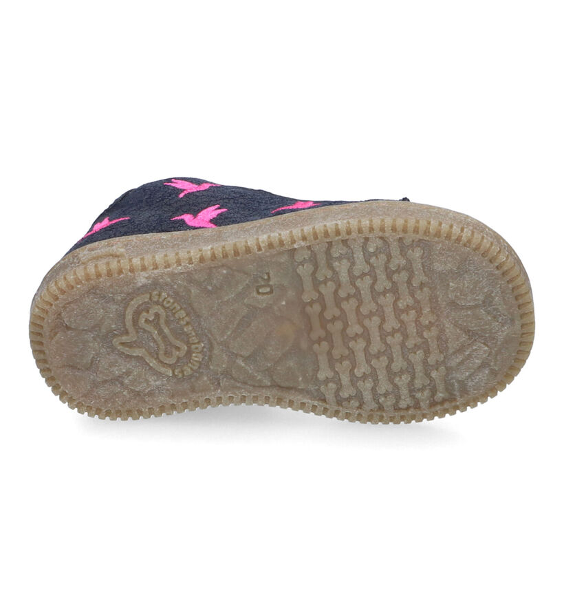 STONES and BONES Baza Chaussures pour bébé en Bleu en nubuck (313885)