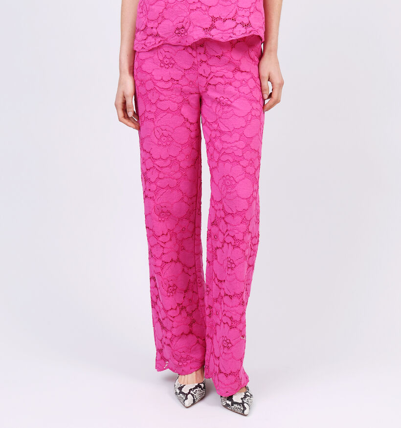 Vila Ceren Fuchsia Wijde broek voor dames (353011)