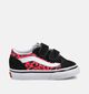 Vans Old Skool Zwarte/Roze Sneakers Leopard voor meisjes (369002)