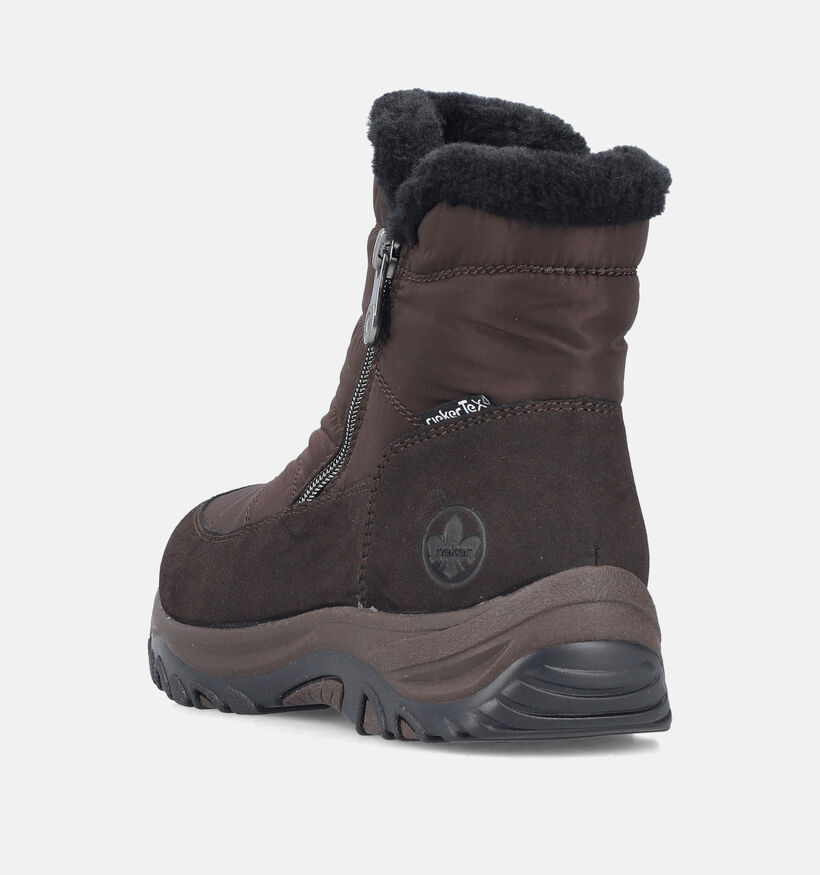Rieker Donkerbruine Snowboots RiekerTEX voor dames (379951) - geschikt voor steunzolen