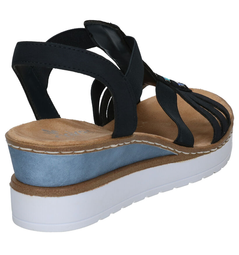 Rieker Blauwe Sandalen in kunstleer (287685)