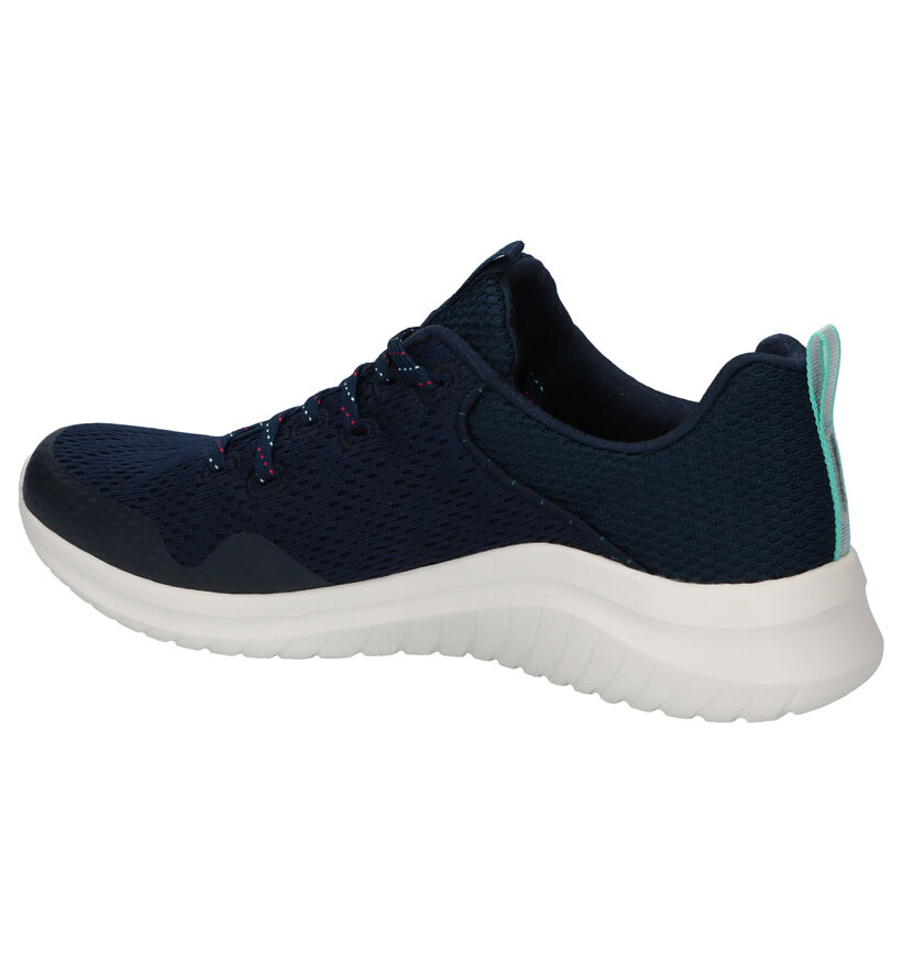 Skechers Ultra Flex 2.0 Blauwe Sneakers in stof (279334)