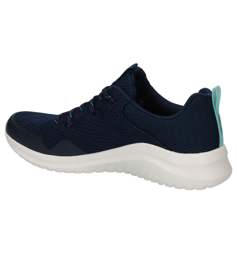 Skechers Ultra Flex 2.0 Baskets en Bleu en textile (279334)