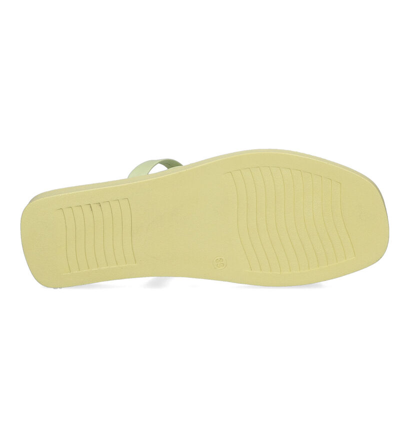 Inuovo Nu-pieds plates en Jaune pour femmes (309542)